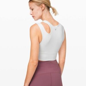Lululemon White Crop Top Size 10